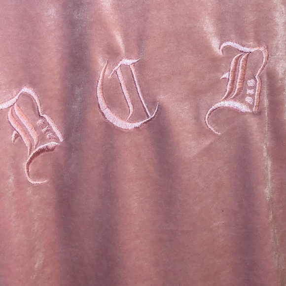 Velvet baby pink zip up - Picture 5 of 5